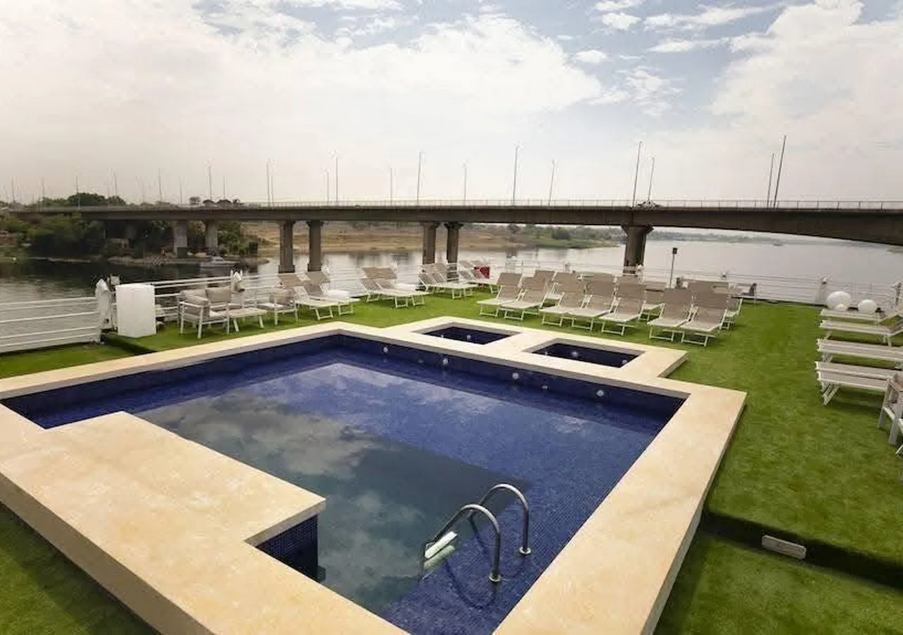 Sun deck of the JAZ Helio Nile Cruise Nile cruise